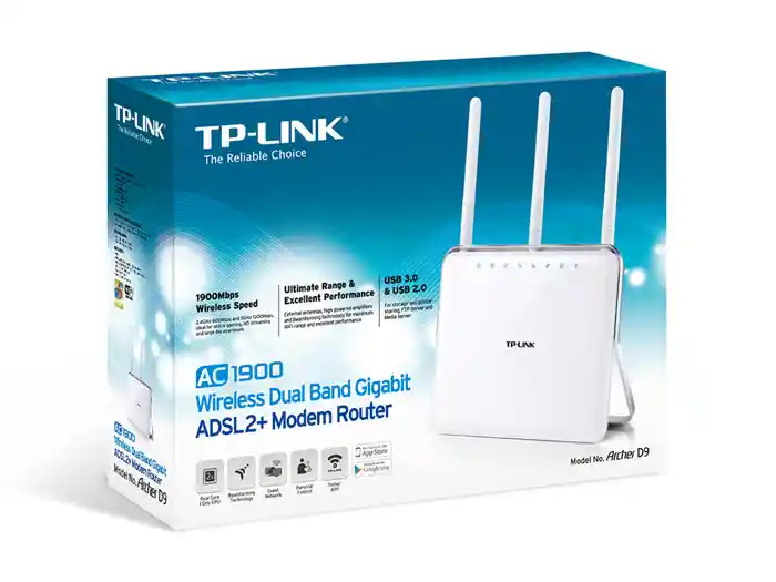 TP-Link AC1900 Wireless Dual Band Gigabit ADSL2+ Modem Router (MA180)